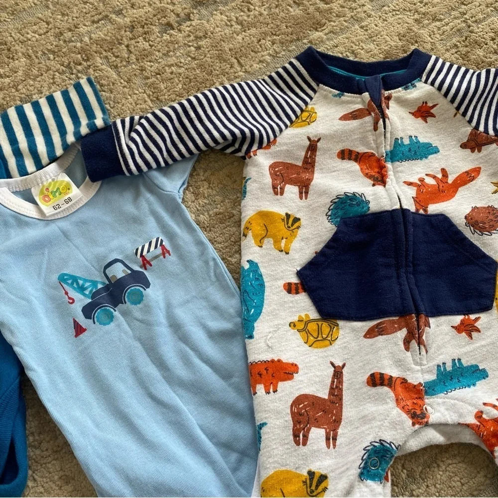0-3 months Baby Boy Bundle of Sleepsuits Onesies Bodysuits Pants Grandpa Daddy